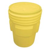 95 Gallon Overpack Plastic Drum Barrel, Screw-On Lid, Yellow - 1690